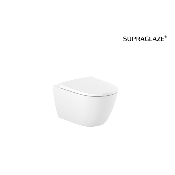 Zestaw podtynkowy Roca DUPLO ONE + miska WC podwieszana ONA RIMLESS COMPACTO z deską wolnoopadającą SLIM, biała