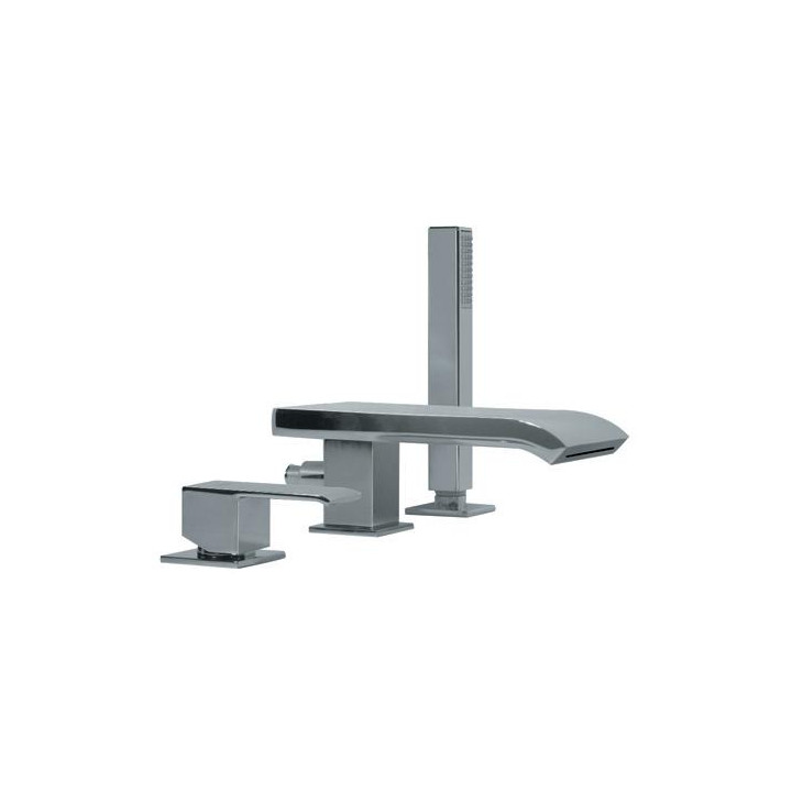 Bateria Tres Cuadro-Tres wannowa 3-otworowa- sanitbuy.pl