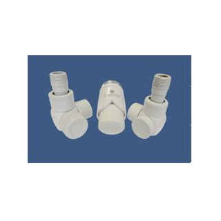 Zestaw łazienkowy Schlosser Exclusive osiowo prawy biały do rur ze stali- sanitbuy.pl