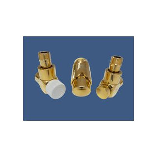 Zestaw łazienkowy Schlosser Exclusive osiowo lewy złoto do rur z tworzywa sztucznego- sanitbuy.pl