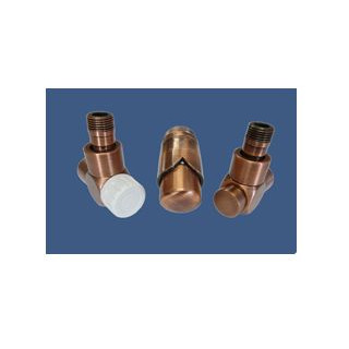 Zestaw łazienkowy Schlosser Exclusive osiowo lewy antyczna miedź do rur z tworzywa sztucznego- sanitbuy.pl