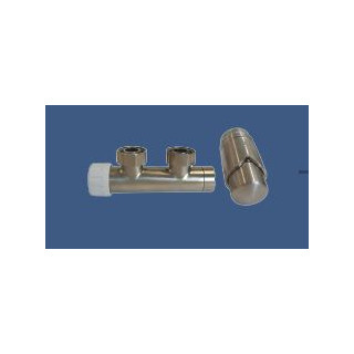 Zestaw Schlosser Duo-Plex kątowy lewy, stal + nypel 2szt. 1/2 x 3/4- sanitbuy.pl