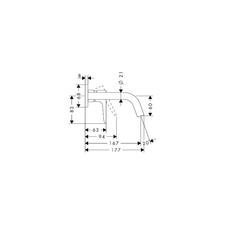 Bateria Axor Citterio M umywalkowa  podtynkowa z płytką i krótką wylewką- sanitbuy.pl