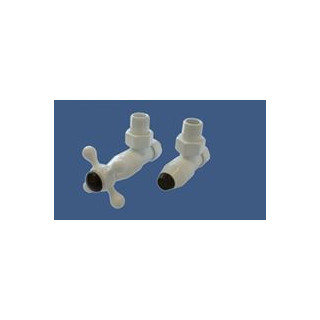 Zestaw grzejnikowy Schlosser Elegant Style kątowy, biały do rur z miedzi- sanitbuy.pl