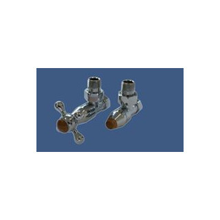 Zestaw grzejnikowy Schlosser Elegant Style kątowy, chrom do rur z tworzywa sztucznego- sanitbuy.pl