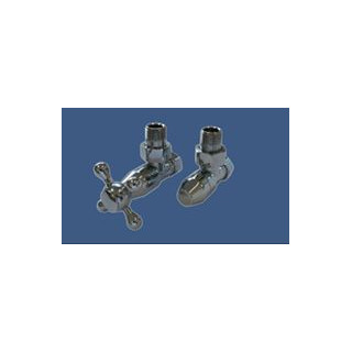 Zestaw grzejnikowy Schlosser Elegant Style kątowy, chrom do rur z tworzywa sztucznego- sanitbuy.pl