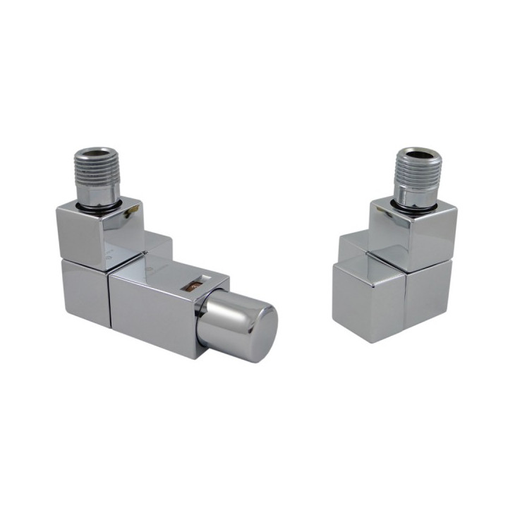 Zestaw łazienkowy Schlosser Square osiowo lewy chrom do rur z miedzi- sanitbuy.pl