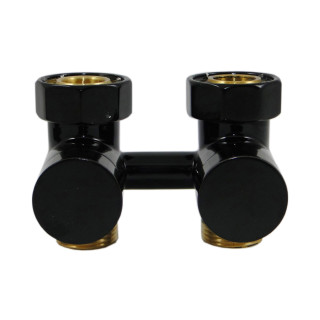 Zawór grzejnikowy Schlosser figura prosta, RAL 9005- sanitbuy.pl