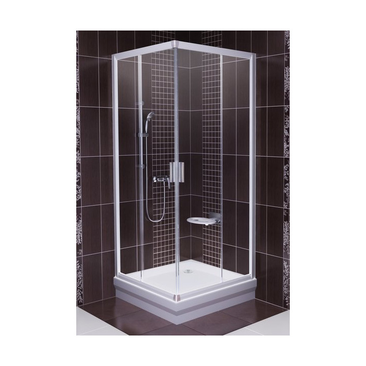 Kabina narożna BLRV2 90 Ravak Blix przesuwna czteroelementowa z wejściem z rogu, połysk + transparent- sanitbuy.pl
