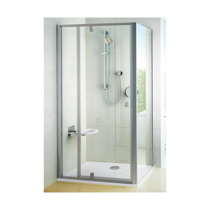 Ścianka stała PPS-80 Ravak Pivot, biała + transparent- sanitbuy.pl