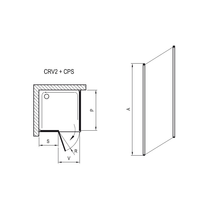 Ścianka stała CPS-100 Ravak Chrome, biała + transparent- sanitbuy.pl