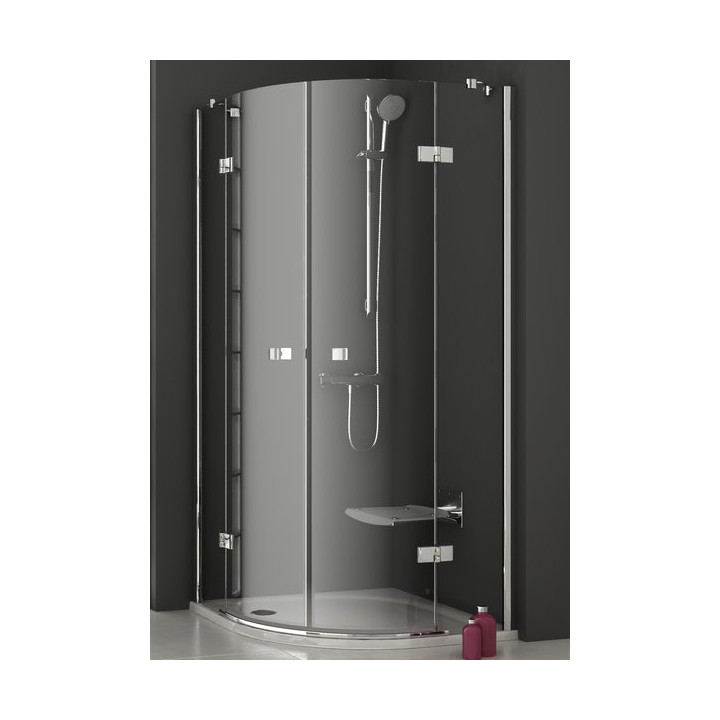 Kabina półokrągła SMSKK4-80 Ravak SmartLine czteroelementowa, chrom + transparet- sanitbuy.pl