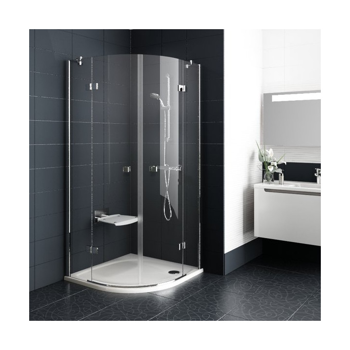 Kabina półokrągła SMSKK4-80 Ravak SmartLine czteroelementowa, chrom + transparet- sanitbuy.pl