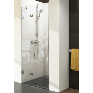 Drzwi prysznicowe BSD2-80 P Ravak Brilliant dwuelementowe - wersja prawa, chrom + transparent- sanitbuy.pl