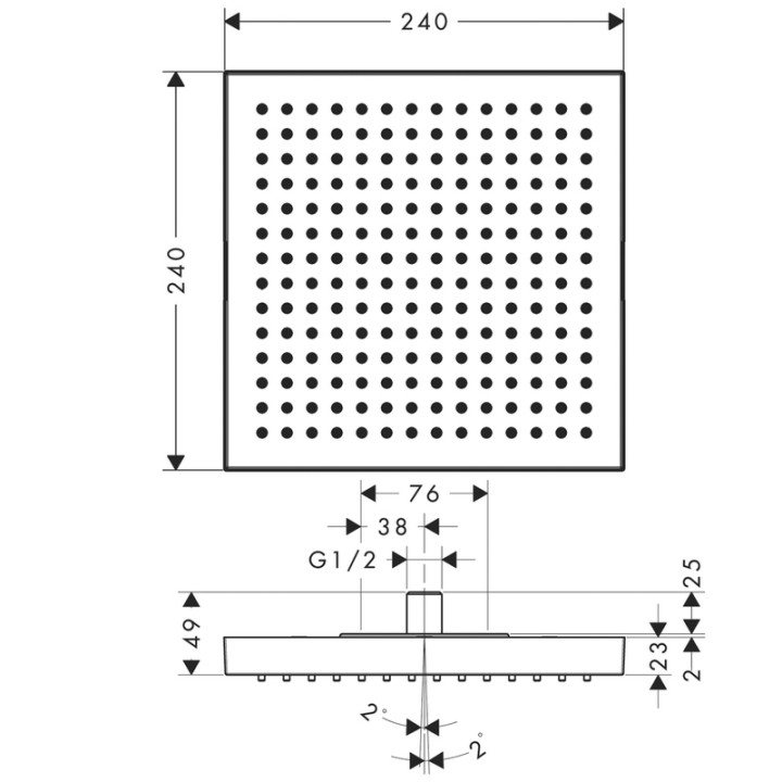 Głowica prysznicowa Axor Starck 240 mm- sanitbuy.pl