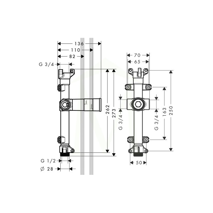 Zestaw podtynkowy do wylewki wachlarzowej Axor ShowerCollection- sanitbuy.pl