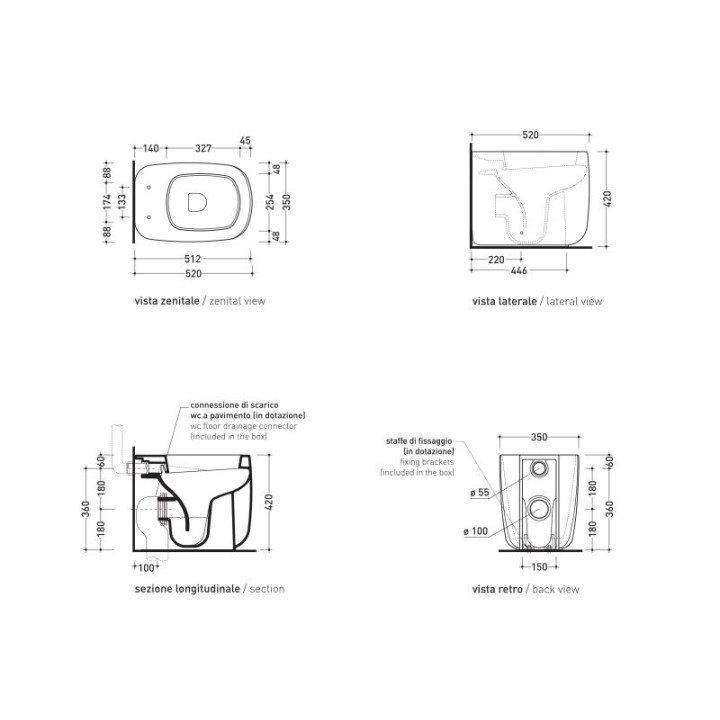 Miska Flaminia Mono stojąca- sanitbuy.pl