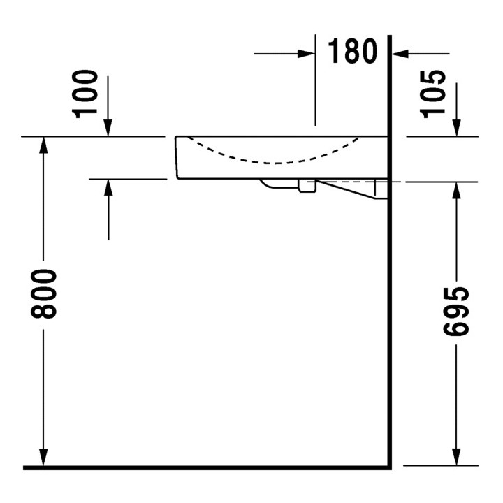 Umywalka Duravit Architec wisząca 575x520 mm , bez otworu- sanitbuy.pl
