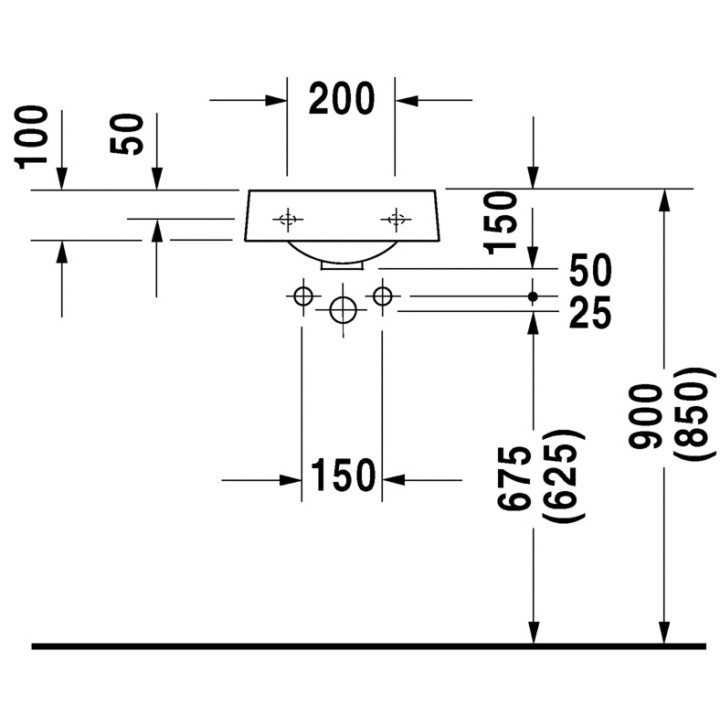 Umywalka Duravit Architec wisząca 360x380 mm- sanitbuy.pl