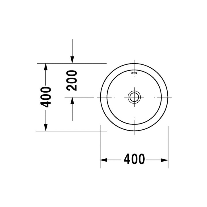 Umywalka Duravit Architec nablatowa  śr. 400 mm, bez otworu- sanitbuy.pl