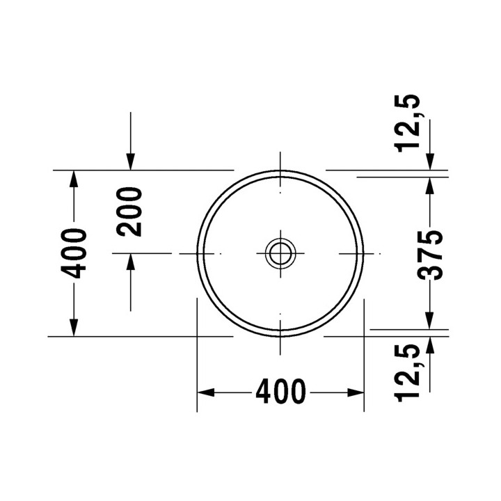 Umywalka Duravit Architec podblatowa  śr.375 mm- sanitbuy.pl
