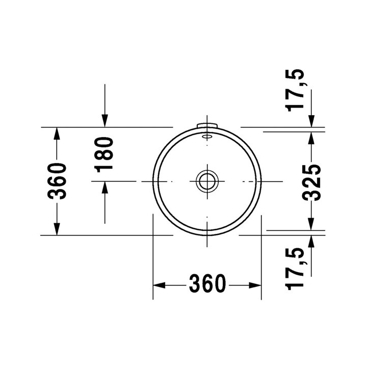 Umywalka Duravit Architec podblatowa  śr. 325 mm- sanitbuy.pl