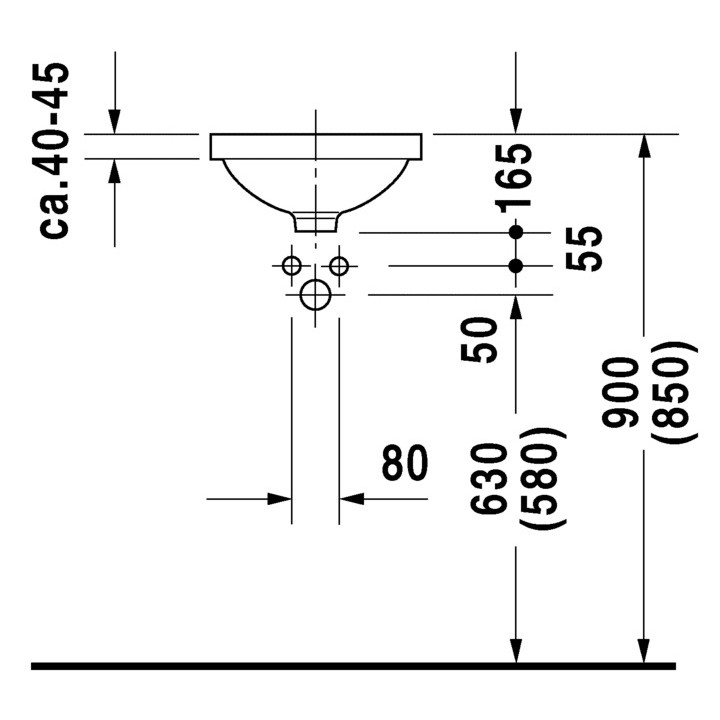 Umywalka Duravit Architec podblatowa  śr. 325 mm- sanitbuy.pl