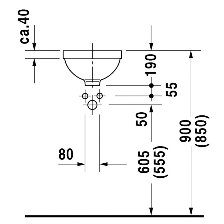 Umywalka Duravit Architec podblatowa  śr. 275 mm- sanitbuy.pl