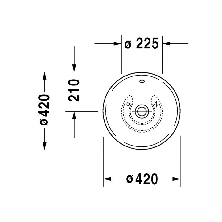 Umywalka Duravit Bacino stawiana na blacie,śr. 420 mm- sanitbuy.pl