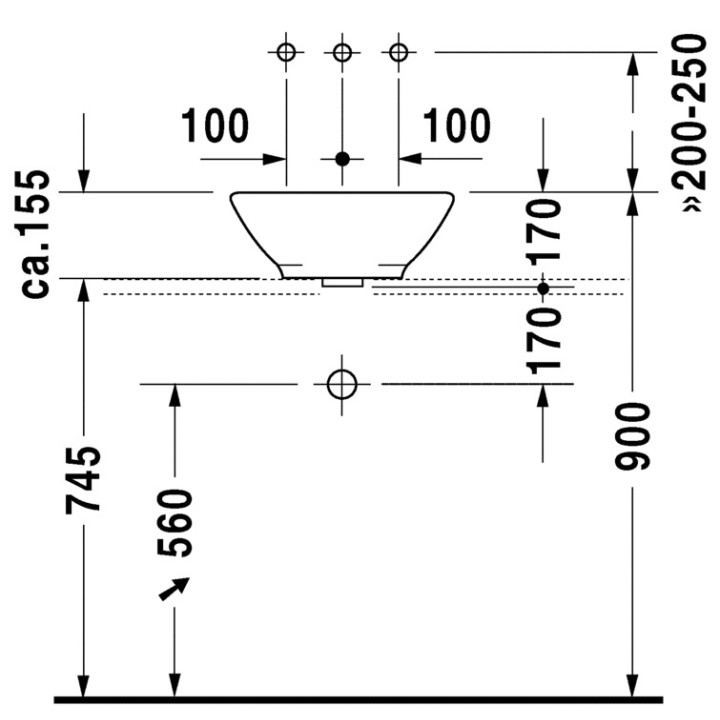 Umywalka Duravit Bacino stawiana na blacie,śr. 420 mm- sanitbuy.pl