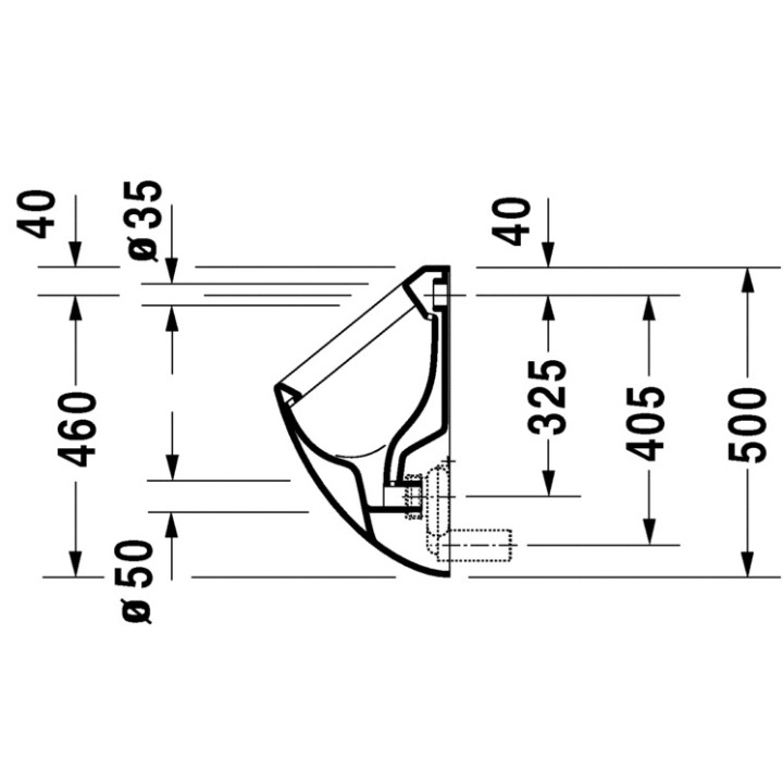 Pisuar Fizz Duravit Darling New bez pokrywy- sanitbuy.pl