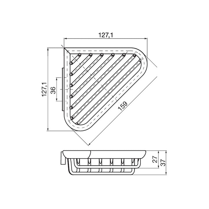 Koszyczek Emco chromowany narożny- sanitbuy.pl