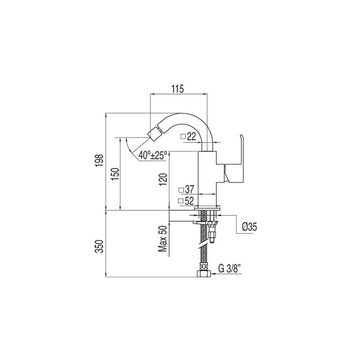 Bateria Tres Cuadro-Tres bidetowa- sanitbuy.pl