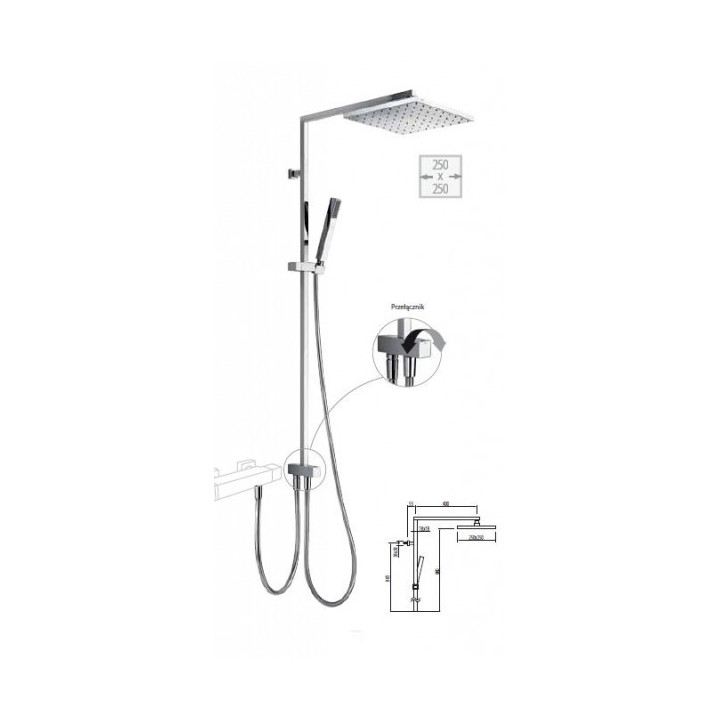 Komplet słuchawka-drążek Cuadro-Tres- sanitbuy.pl