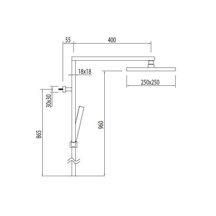 Komplet słuchawka-drążek Cuadro-Tres- sanitbuy.pl