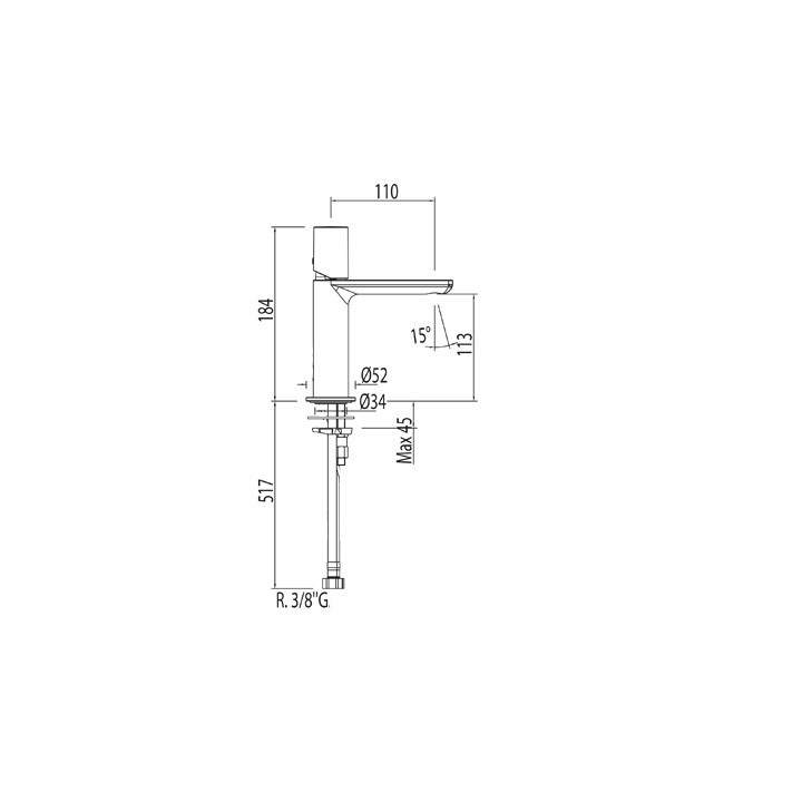 Bateria umywalkowa Max-Tres jednouchwytowa- sanitbuy.pl