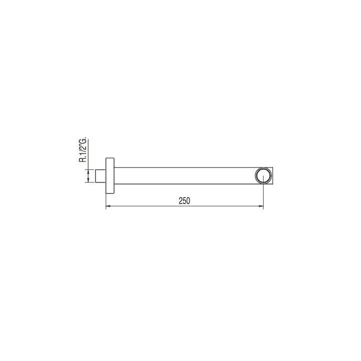 Wylewka Tres Max-Tres ścienna 25 cm- sanitbuy.pl