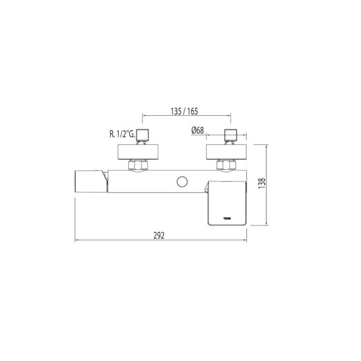 Bateria Max-Tres natryskowa z kaskadą- sanitbuy.pl