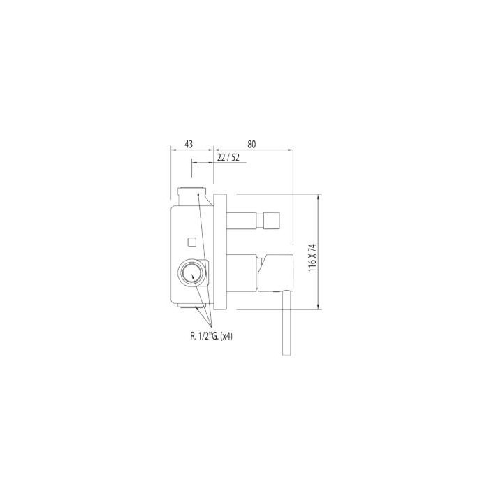 Bateria Max-Tres natryskowa/wannowa podtynkowa- sanitbuy.pl