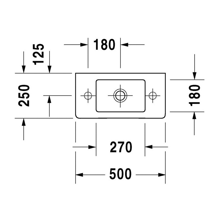 Umywalka Duravit Vero 500 x 250 mm- sanitbuy.pl