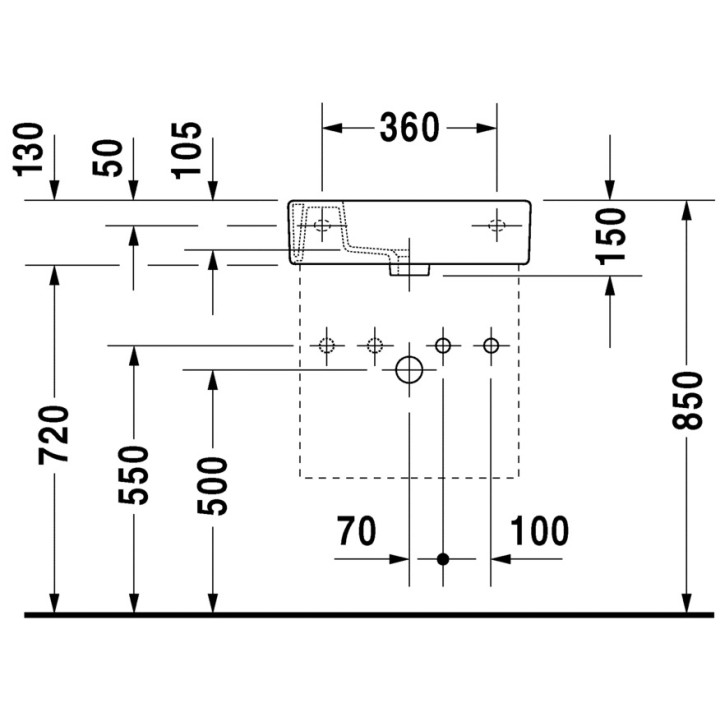 Umywalka Duravit Vero 500 x 250 mm- sanitbuy.pl