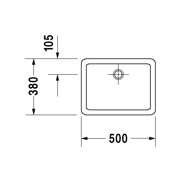 Umywalka Duravit Vero 500x380 mm, szlifowana - sanitbuy.pl