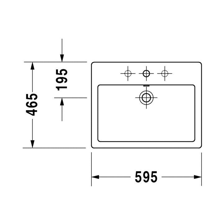 Umywalka Duravit Vero 595x465 mm, szlifowana - sanitbuy.pl