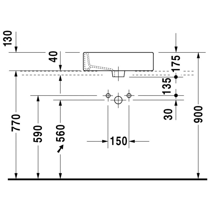 Umywalka Duravit Vero 595x465 mm, szlifowana - sanitbuy.pl