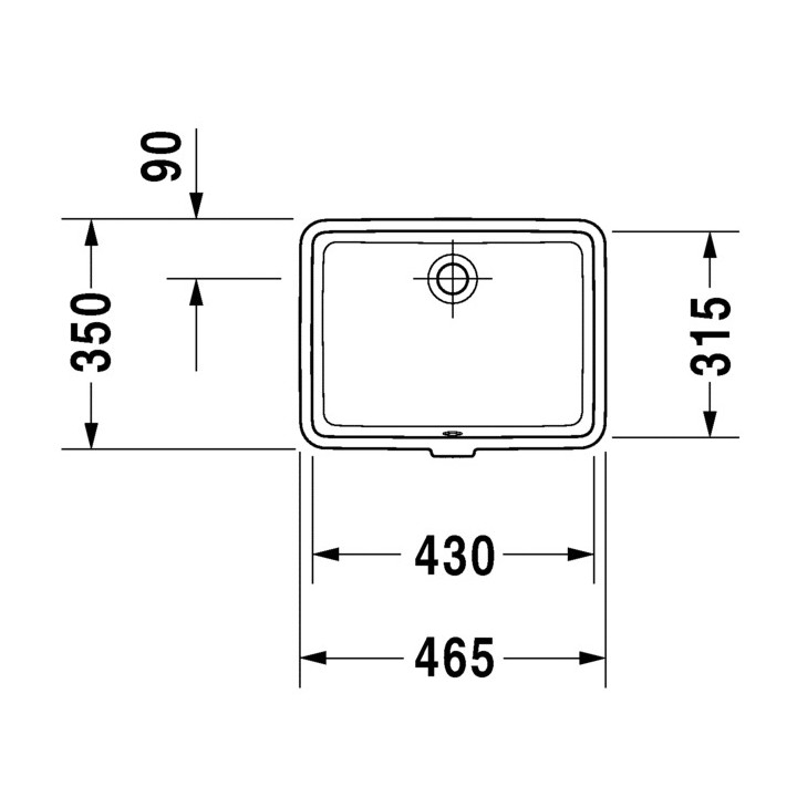 Umywalka Duravit Vero 430x315 mm, podblatowa- sanitbuy.pl