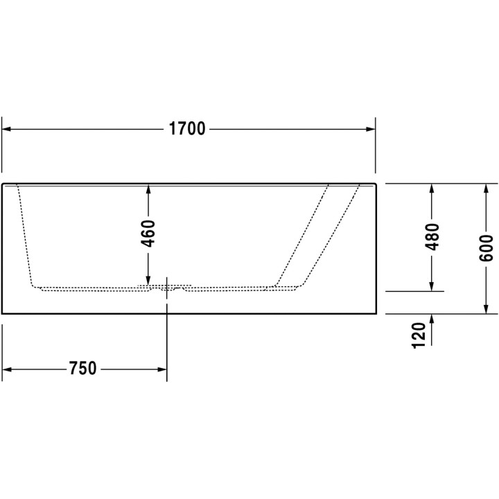Wanna Duravit Paiova narożna prawa, 170x100 cm- sanitbuy.pl