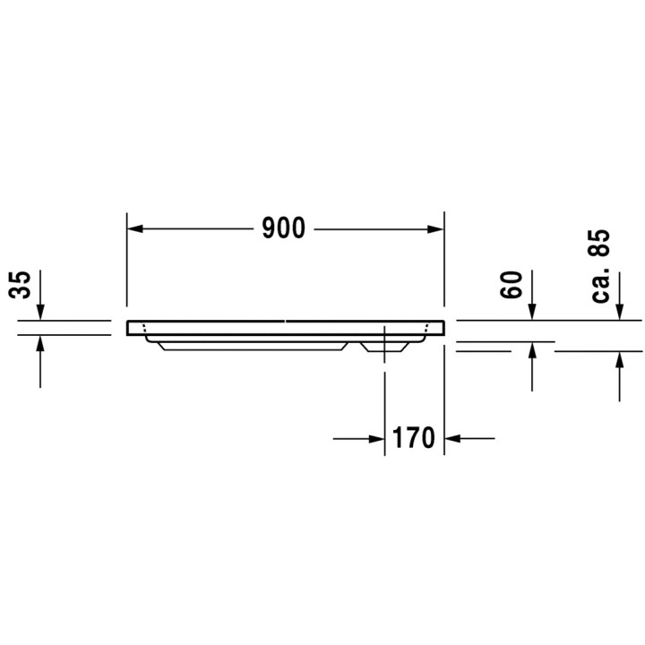 Brodzik Duravit D-Code prostokątny 90x75 cm- sanitbuy.pl
