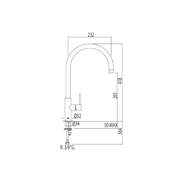 Bateria Tres Max-Tres zlewozmywakowa stojąca- sanitbuy.pl