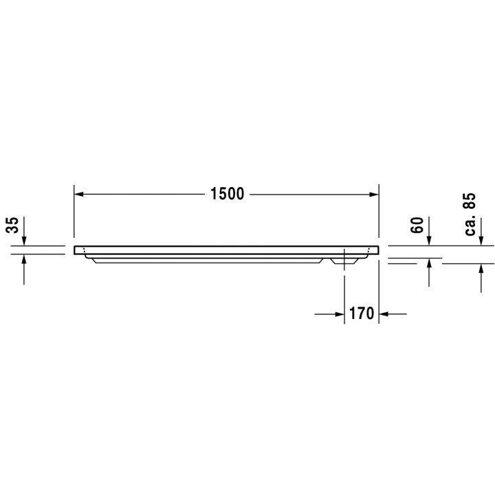Brodzik Duravit D-Code prostokątny 150x75 cm- sanitbuy.pl