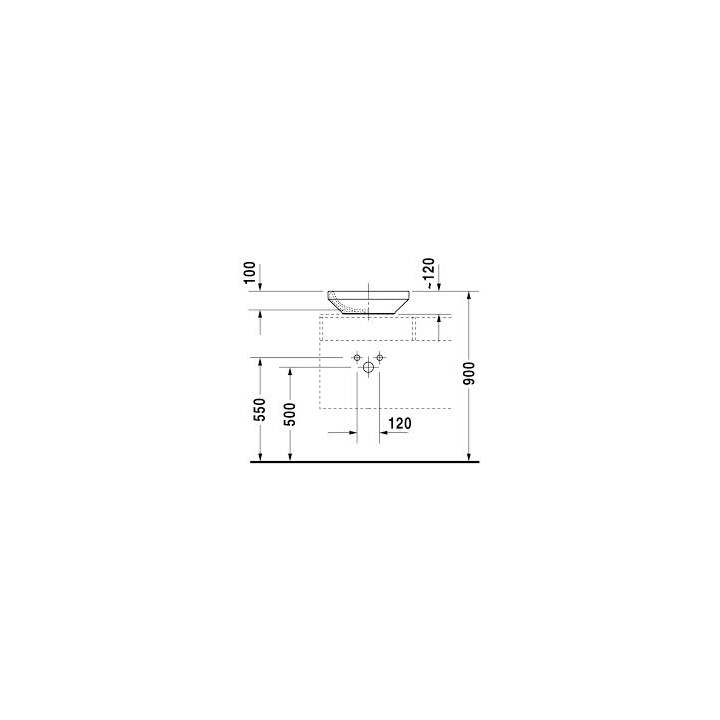  Umywalka Duravit DuraStyle, 430x430 mm, szlifowana, bez otworu na baterię, Biały Alpin- sanitbuy.pl